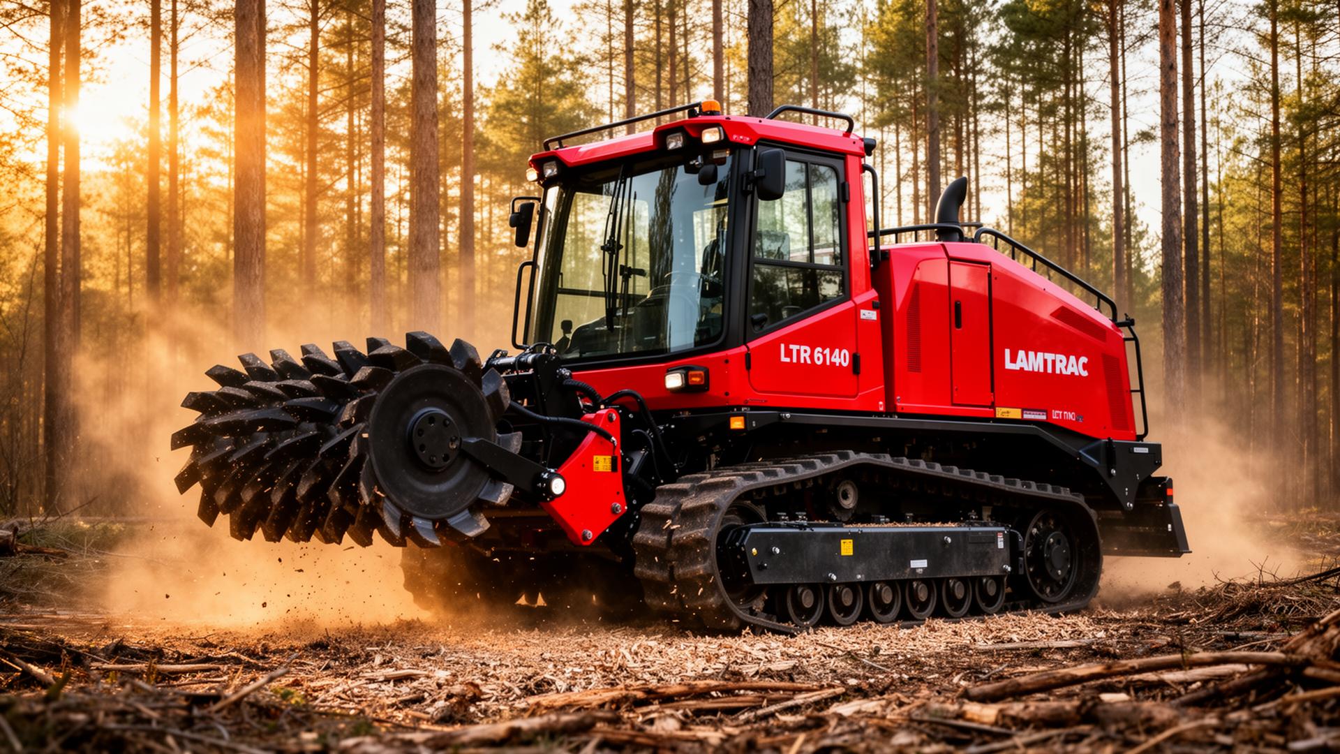 Lamtrac 6140 forestry mulcher in action